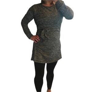 CABLE & Gauge gray knit Tunic sweater dress